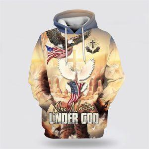 Hand Jesus One Nation Under God Hoodies…