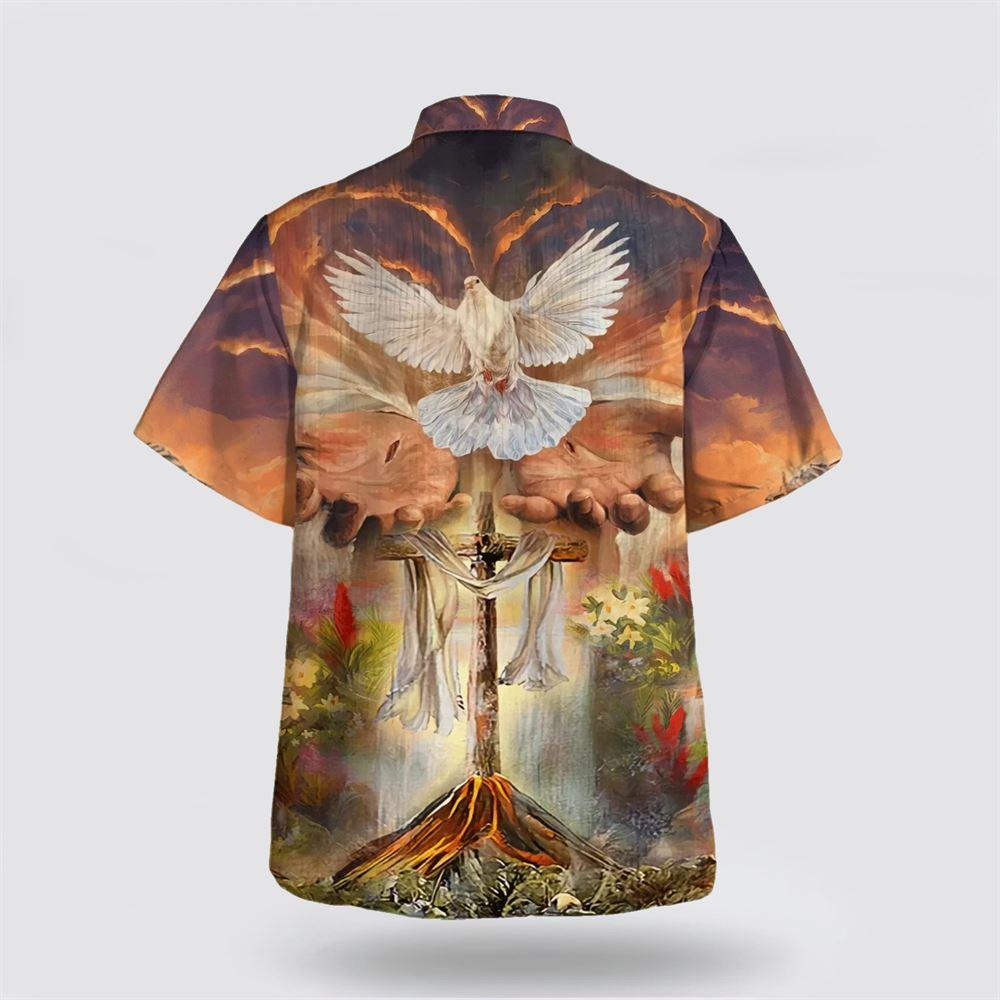 Hand Of God Holy Dove Cross Hawaiian Shirts – Gifts For Christians Hand Of God Holy Dove Cross Hawaiian Shirts – Gifts For Christians