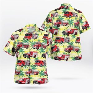 Hannacroix, NY, Medway-Grapeville Fire Company Hawaiian Shirt…