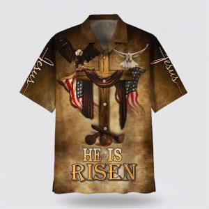 He Is Risen Eagle Cross Hawaiian Shirts Gifts For Christians 1 grwsv6.jpg