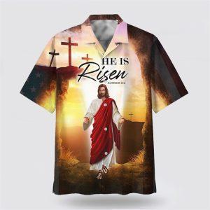 He Is Risen Jesus Leaves The Tomb Hawaiian Shirts Gifts For Christians 1 o1piwd.jpg