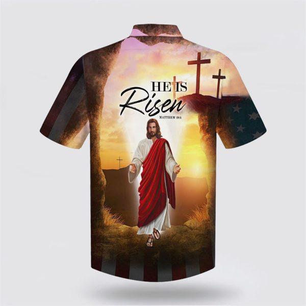 He Is Risen Jesus Leaves The Tomb Hawaiian Shirts – Gifts For Christians