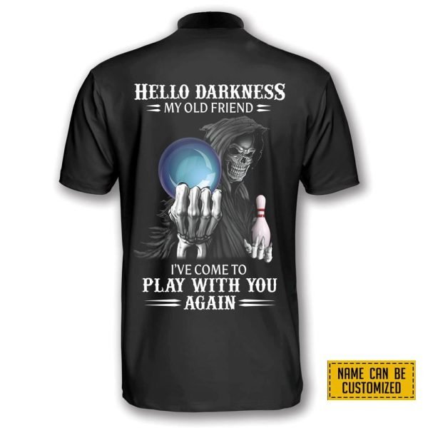 Hello Darkness My Old Friend Bowling Personalized Names Jersey Shirt – Gift For Bowling Enthusiasts
