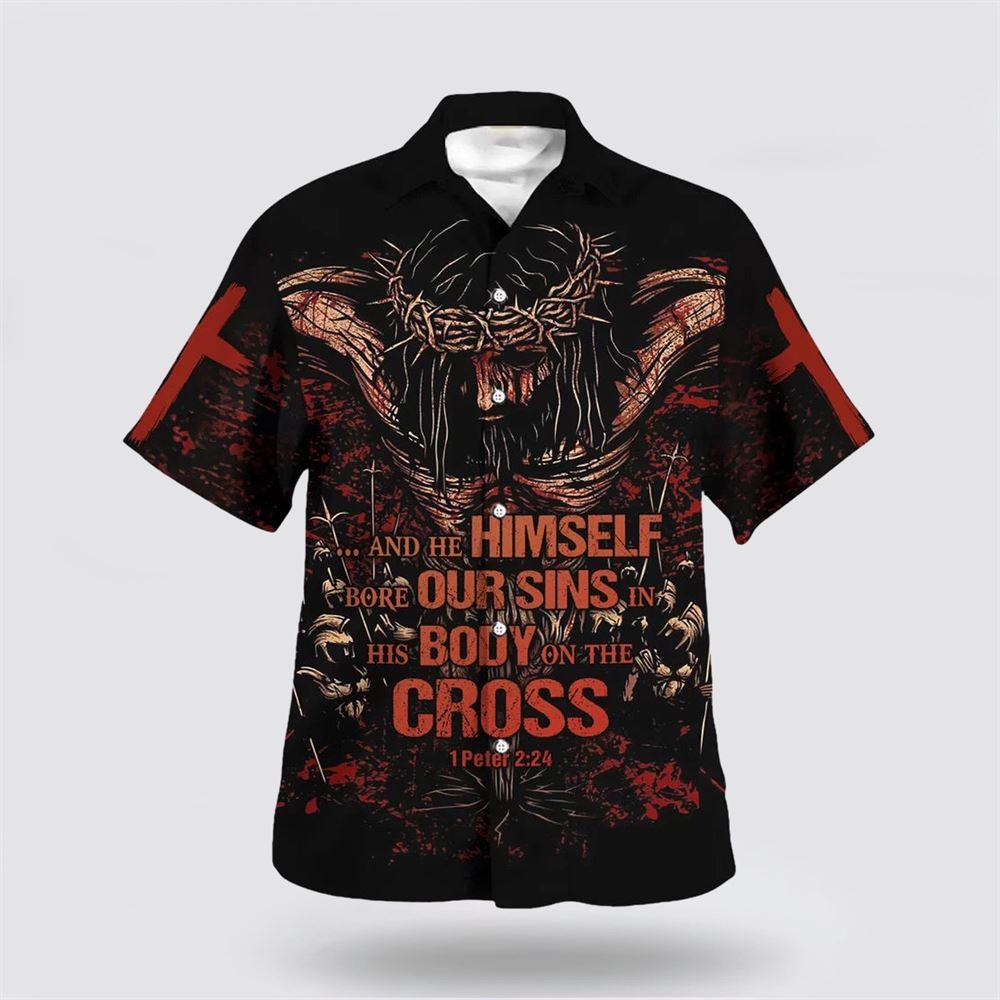 Himself Bore Our Sins In His Body On The Cross Hawaiian Shirt – Gifts For Christians Himself Bore Our Sins In His Body On The Cross Hawaiian Shirt – Gifts For Christians