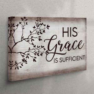 His Grace Is Sufficient Christian Canvas Wall Art Christian Wall Art Canvas veupwx.jpg