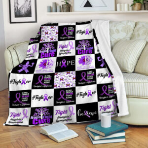 Hodgkin’s Lymphoma Pattern Caro Fleece Throw Blanket…