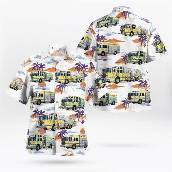 Hollis New Hampshire Hollis Fire Department Hawaiian Shirt – Gifts For Firefighters In New Hampshire