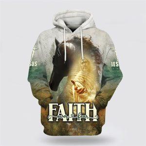 Horse And Jesus Faith Over Fear Hoodies…