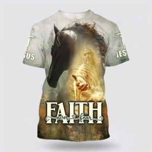 Horse Jesus Hands Reaching Out Shirts Faith…