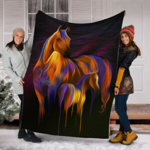 Horse Mom Unique Art Fleece Throw Blanket - Throw Blankets For Couch - Best Blanket For All Seasons