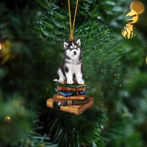 Husky-Sit On The Book Two Sides Christmas…