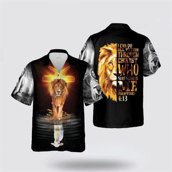 I Can Do All Things Lion Jesus Hawaiian Shirts – Gifts For Christians