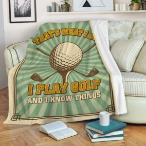 I Play Golf Fleece Throw Blanket - Throw Blankets For Couch - Soft And Cozy Blanket