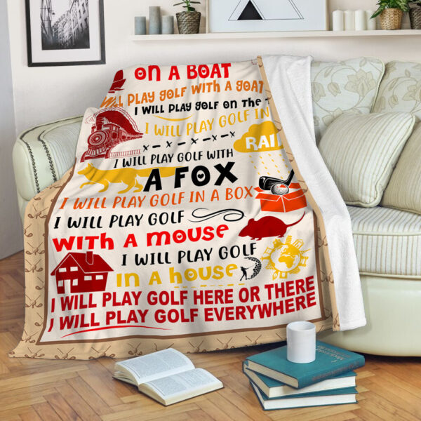 I Will Play Golf Fleece Throw Blanket – Throw Blankets For Couch – Soft And Cozy Blanket