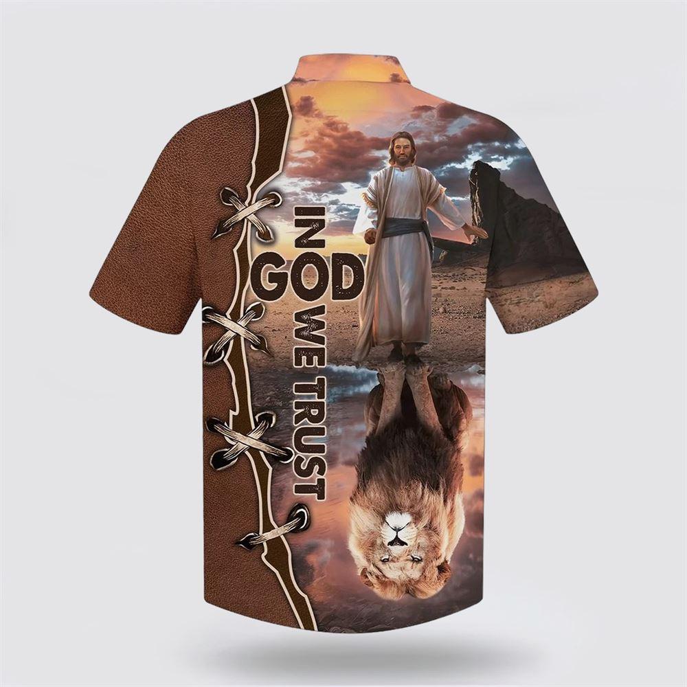 In God We Trust Jesus And Lion Hawaiian Shirts – Gifts For Christians In God We Trust Jesus And Lion Hawaiian Shirts – Gifts For Christians