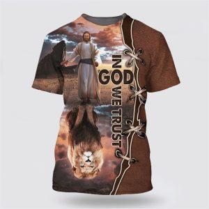 In God We Trust Jesus And The Lions All Over Print 3D T Shirt Gifts For Christians 1 u5kgpb.jpg