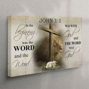 In The Beginning Was The Word John 11 Bible Verse Canvas Wall Art Christian Wall Art Canvas ncachn.jpg
