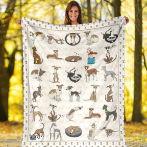 Italian Greyhound Fleece Throw Blanket - Pendleton Sherpa Fleece Blanket - Gifts For Dog Lover