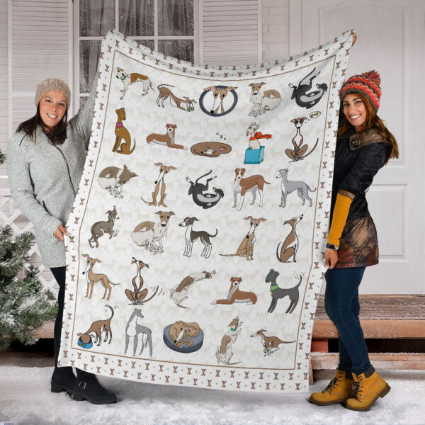 Italian Greyhound Fleece Throw Blanket – Pendleton Sherpa Fleece Blanket – Gifts For Dog Lover