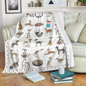 Italian Greyhound Fleece Throw Blanket - Pendleton Sherpa Fleece Blanket - Gifts For Dog Lover