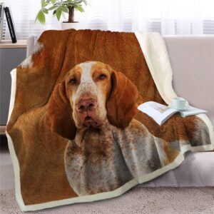 Italian Pointer Face Fleece Throw Blanket –…