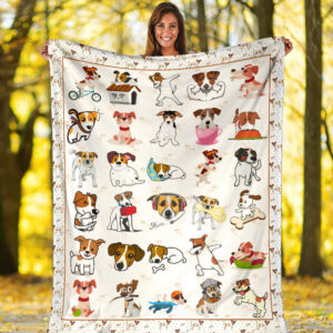 Jack Russell Fleece Throw Blanket - Pendleton Sherpa Fleece Blanket - Gifts For Dog Lover
