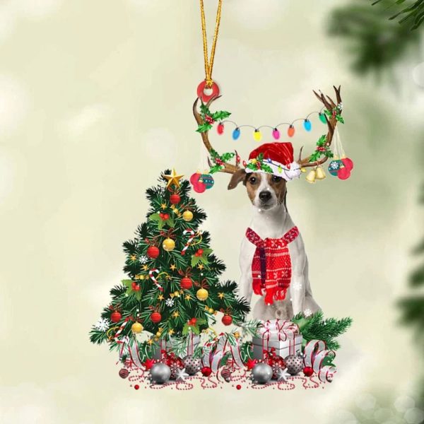 Jack Russell Terrier Christmas Tree Gift Hanging Christmas Plastic Hanging Ornament – Funny Ornament