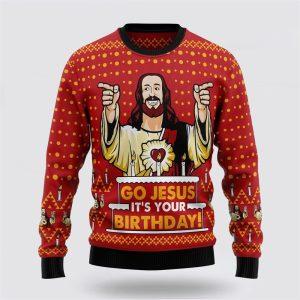 Jessus Birthday Ugly Christmas Sweater – Gifts For Christians