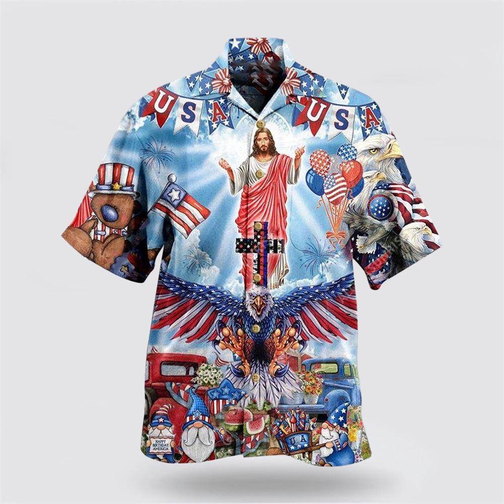 Jesus America Patriotism Hawaiian Shirt – Gifts For Christians Jesus America Patriotism Hawaiian Shirt – Gifts For Christians