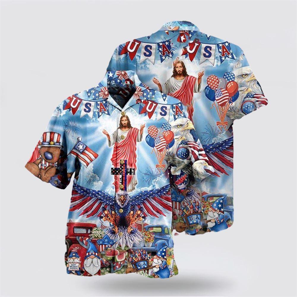 Jesus America Patriotism Hawaiian Shirt – Gifts For Christians Jesus America Patriotism Hawaiian Shirt – Gifts For Christians
