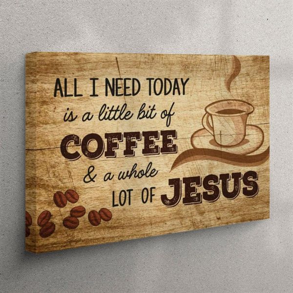 Jesus And Coffee Canvas Wall Art – Christian Wall Art Decor – Christian Wall Art Canvas
