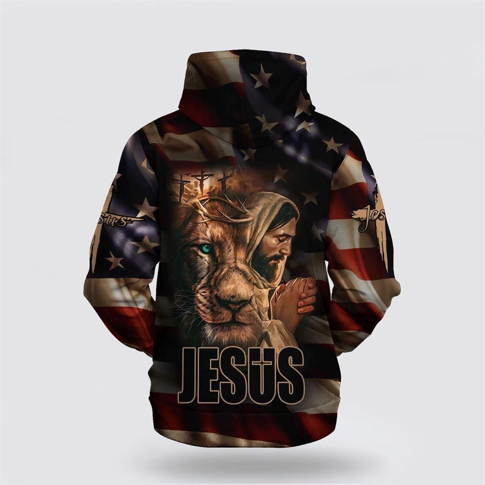 Jesus And Lion All Over Print 3D Hoodie – Gifts For Christian Families Jesus And Lion All Over Print 3D Hoodie – Gifts For Christian Families