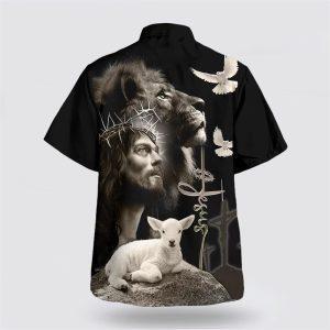 Jesus And Lion And Sheep Hawaiian Shirt Gifts For Christians 2 iqrqyh.jpg