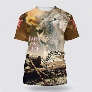 Jesus And Lion Faith Over Fear All Over Print 3D T Shirt Gifts For Christians 1 usn7nw.jpg