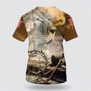 Jesus And Lion Faith Over Fear All Over Print 3D T Shirt Gifts For Christians 2 ppnsna.jpg