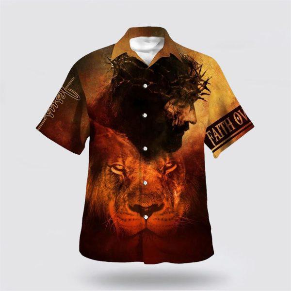 Jesus And Lion Hawaiian Shirt – Gifts For Christians