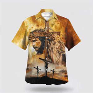 Jesus And Lion Hawaiian Shirts For Men…
