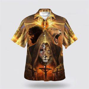Jesus And Lion Of Judah Hawaiian Shirts Gifts For Christians 1 nnbygd.jpg