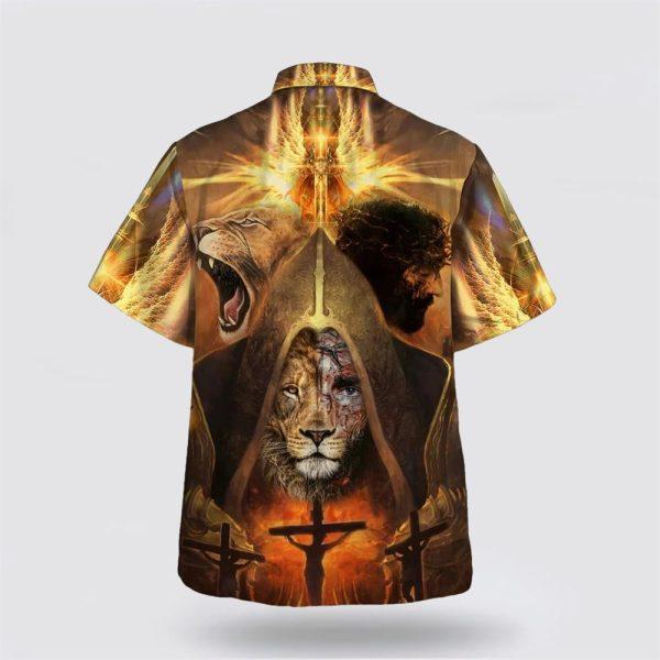 Jesus And Lion Of Judah Hawaiian Shirts – Gifts For Christians