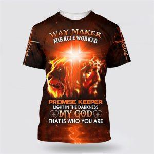 Jesus And Lion Way Maker Miracle Worker…