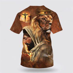 Jesus And The Lion Of Judah All Over Print 3D T Shirt Gifts For Christians 2 tmj3up.jpg