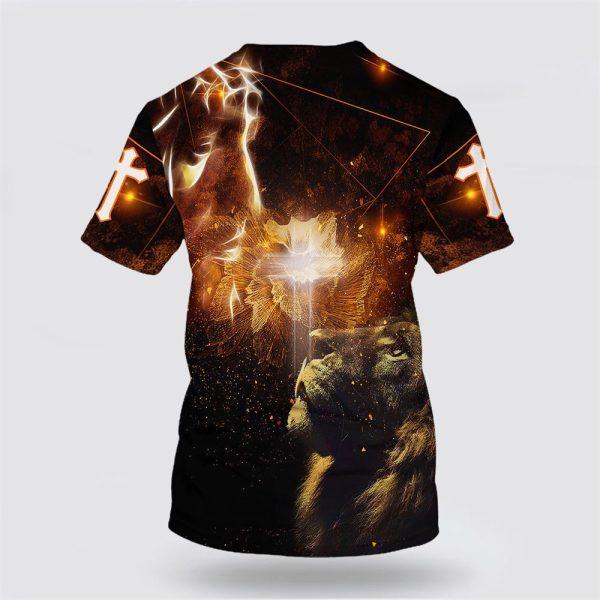 Jesus And The Lion Of Judah Christian All Over Print 3D T Shirt – Gifts For Christians