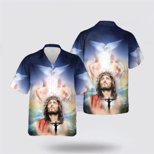 Jesus Art Jesus Gift Hawaiian Set, Jesus Heaven Printed Hawaiian Shirt – Gifts For Christians