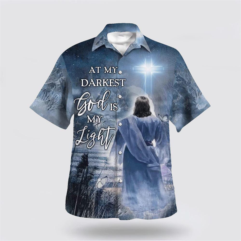 Jesus At My Darkest God Is My Light Hawaiian Shirts – Gifts For Christians Jesus At My Darkest God Is My Light Hawaiian Shirts – Gifts For Christians