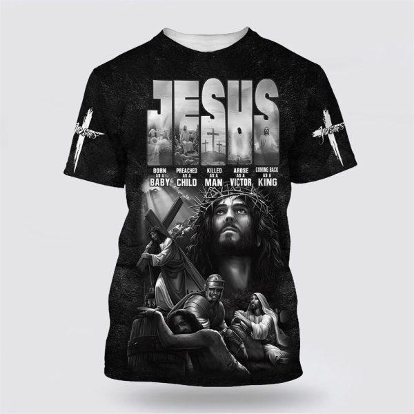 Jesus Born As A Baby All Over Print 3D T Shirt – Gifts For Christians