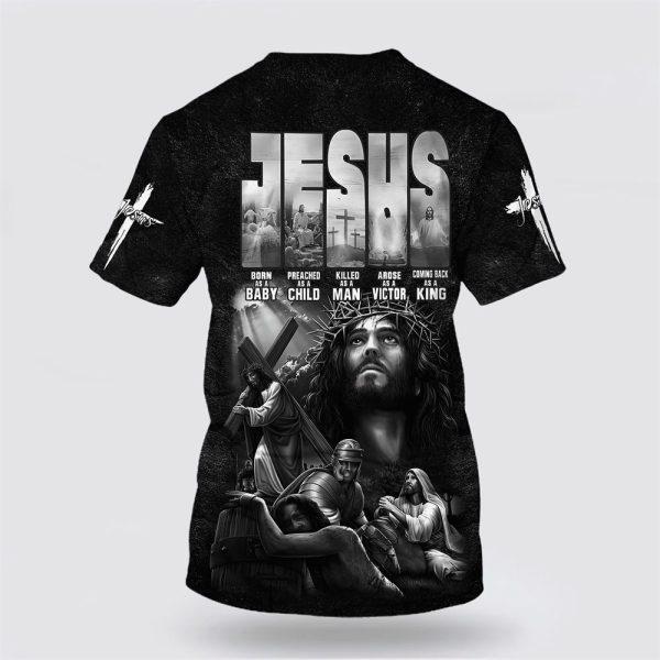 Jesus Born As A Baby All Over Print 3D T Shirt – Gifts For Christians
