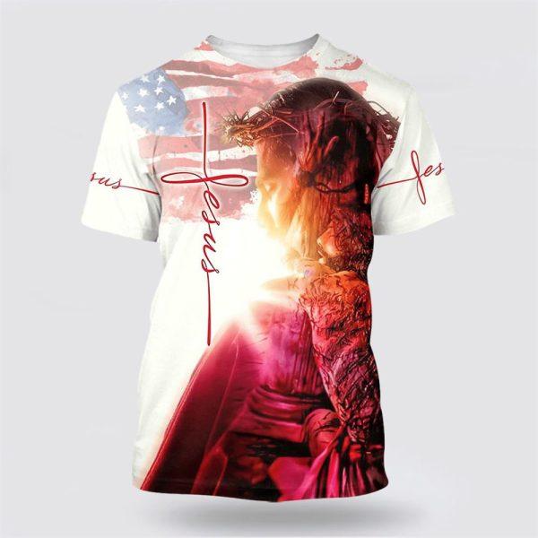Jesus Christ All Over Print 3D T Shirt For Men – Gifts For Christians