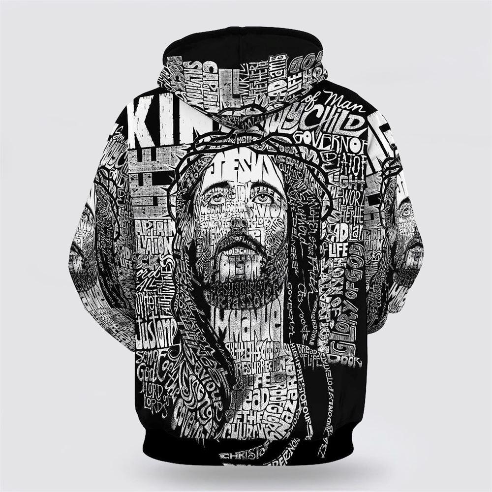 Jesus Christ And Lion Half Face All Over Print 3D Hoodie – Gifts For Christian Families Jesus Christ And Lion Half Face All Over Print 3D Hoodie – Gifts For Christian Families