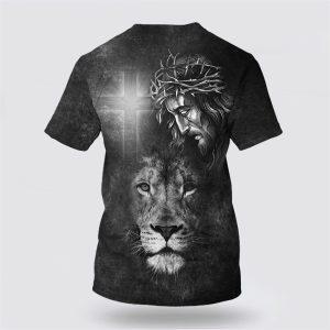 Jesus Christ And The Lion All Over Print 3D T Shirt Gifts For Christians 2 aolsty.jpg