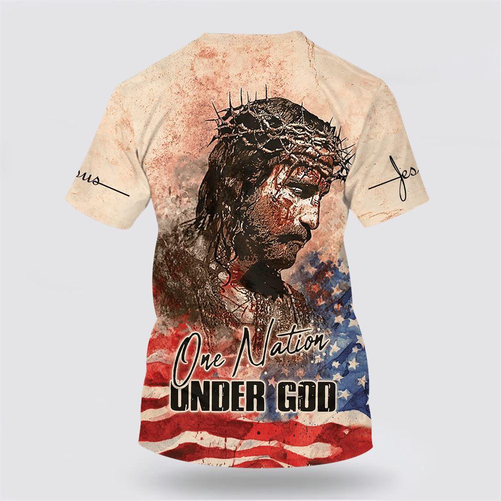 Jesus Christ One Nation Under God All Over Print 3D T Shirt – Gifts For Christians Jesus Christ One Nation Under God All Over Print 3D T Shirt – Gifts For Christians